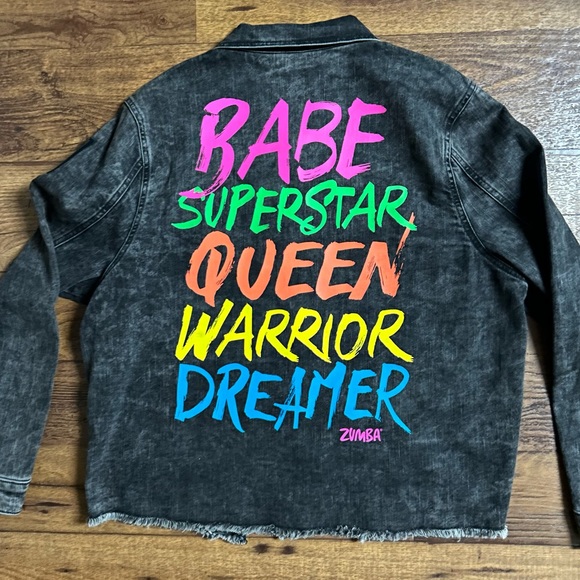 Zumba~ Dreamer Active Black Denim Size X-Large - Picture 2 of 16